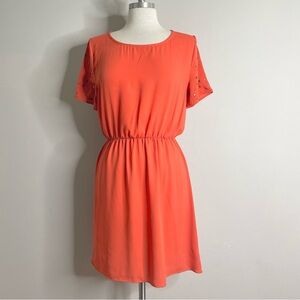 TEA N ROSE Studded Short Sleeve Dress